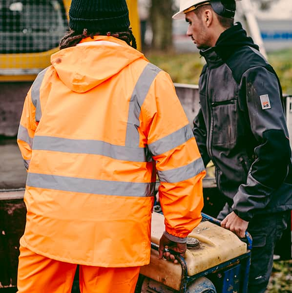 Kaufe Reflektierende Kleidung für den Bau, Baustelle, Sicherheitsweste