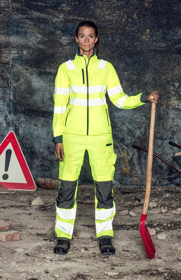 Straßenwärter Warnschutz Outfit Neon Damen