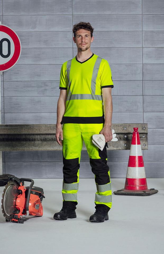 Logistik Warnschutz Outfit Fluo Sommer Gelb Logistik Warnschutz Outfit Fluo Sommer Gelb