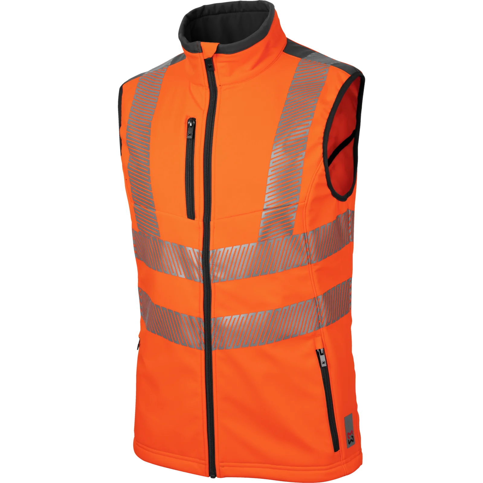Hi-Vis Sicherheitsweste In Orange/Schwarz – Größe XL Für Optimale Sichtbarkeit Bei Arbeiten Im Freien