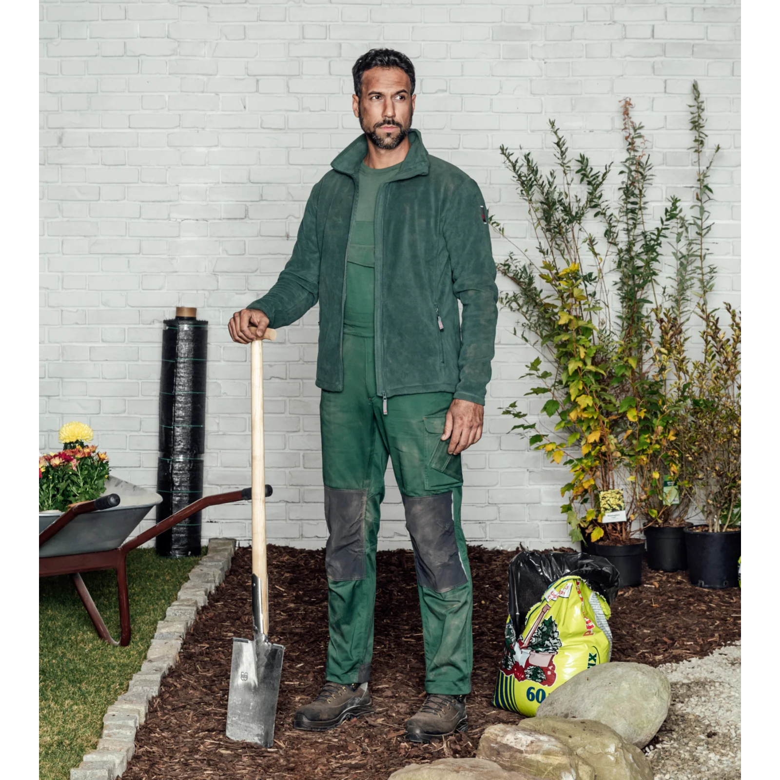 Planam Arbeitslatzhose Latzhose Plaline Grün/schwarz Größe 29 (1-tlg