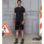 T-Shirt Performance schwarz/rot