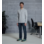 Poloshirt Longsleeve Job+ grau