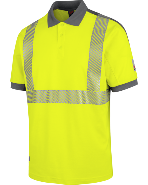 Warnschutz Poloshirt Neon EN 20471 2 gelb anthrazit