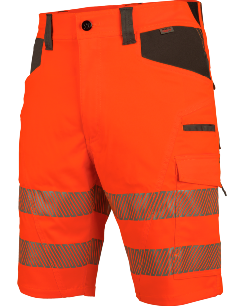 Warnschutz Arbeitsshorts Neon EN 20471 1 orange anthrazit