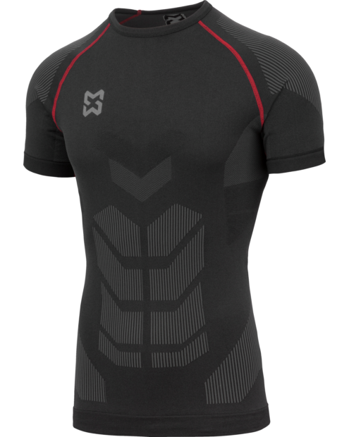 Thermo Unterwäsche T-Shirt Smart schwarz rot