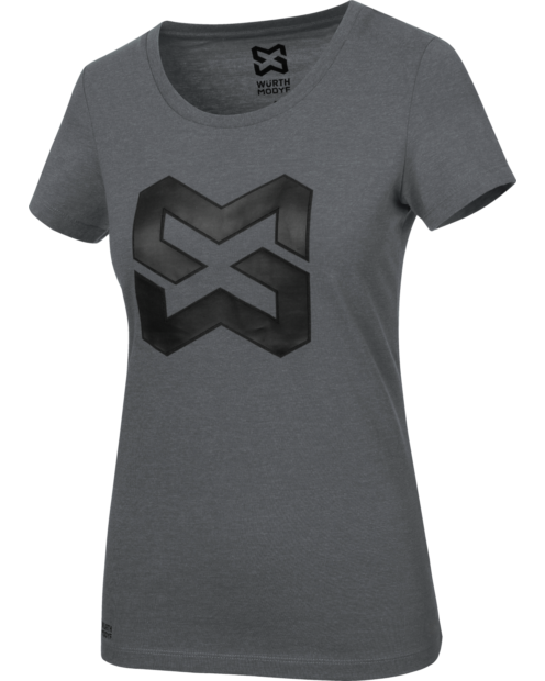 Damen Arbeits T-Shirt Logo IV anthrazit