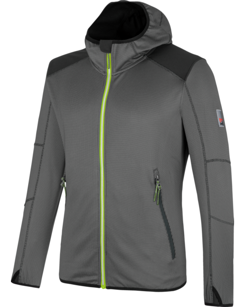 Fleecejacke Stretch Evolution anthrazit/lime