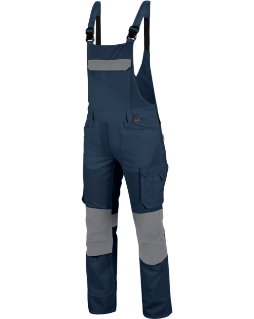 Langlebige Latzhose, Latzhose ISO 15797, Latzhose für Handwerke, Latzhose  in bester Qualität, Latzhose für professionelle Industriewäsche geeigne, Arbeits- Latzhose blau