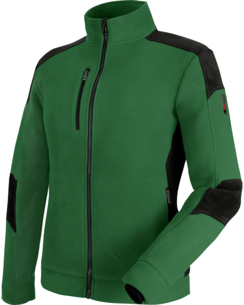 Praktische Fleecejacke, warme Fleecejacke, Fleecejacke für die Übergangsszeit, Fleecejacke mit Taschen, Fleecejacke grün, Fleecejacke für Gärtner, Fleecejacke für die Agrarbranche