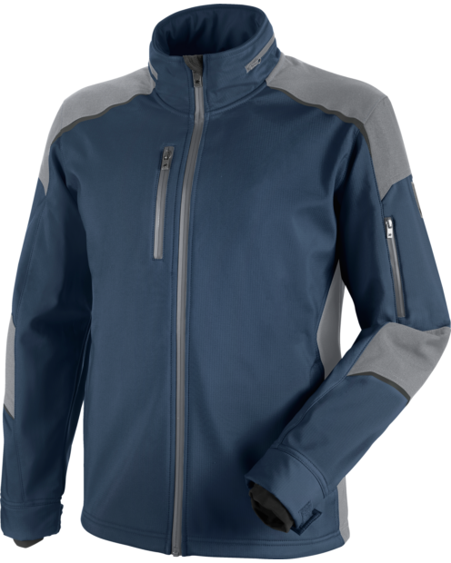 Atmungsaktive Softshelljacke, winddichte Softshelljacke, wasserabweisende Softshelljacke, Softshelljacke dunkelblau, funktionelle Softshelljacke
