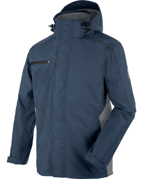 Bequeme Regenjacke, Regenjacke EN 343, Regenjacke für Handwerker, Regenjacke mit praktischen Details, Regenjacke marineblau