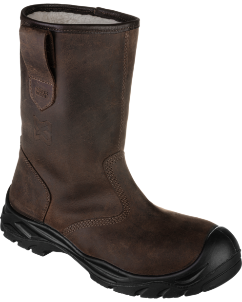 Wasserabweisender Sicherheitsstiefel S3 Xorion braun geeignet für die kalte Jahreszeit.