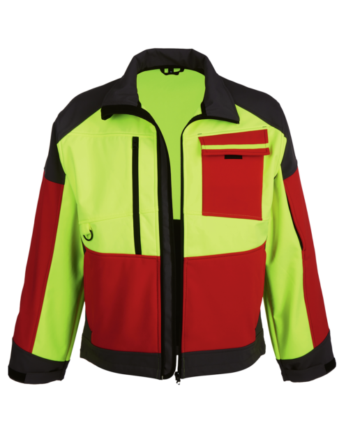 Bequeme Softshelljacke für Arbeiten in Wald- und Forstbereichen, Forst Softshelljacke mit Tragekomfort, atmungsaktive & winddichte Arbeitsjacke mit TPU Membran
