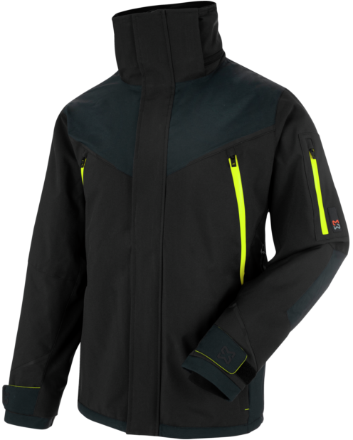 Parka Performance anthrazit/gelb