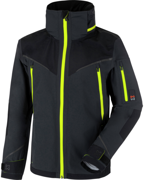 Hardshelljacke Performance anthrazit/gelb