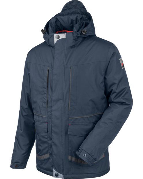 Arbeitsparka für den Winter, günstig, atmungsaktiv & warm, modisches Design in Blau