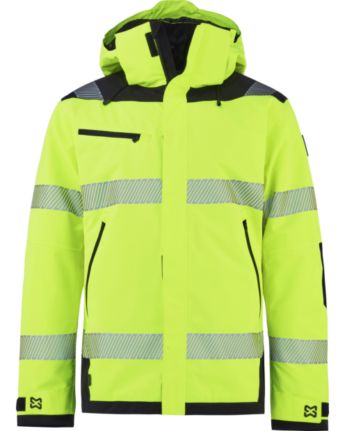 Warnschutz Winterjacke, EN ISO 20471, für Einsätze bei Kälte, winddicht, wasserdicht