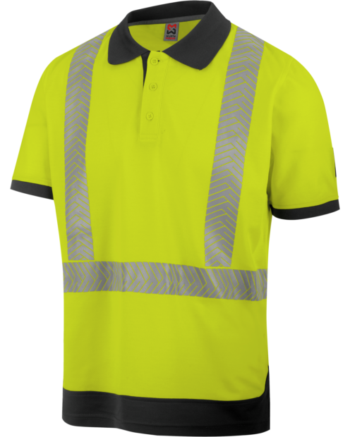 Warnschutz Poloshirt FLUO EN 20471 gelb anthrazit
