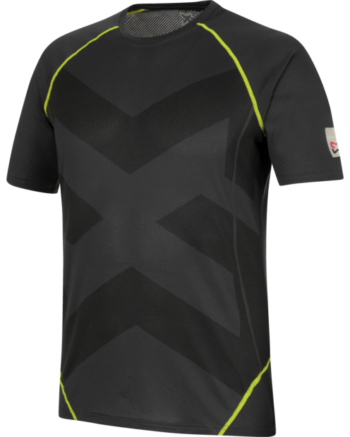 T-Shirt Stretch Evolution anthrazit lime