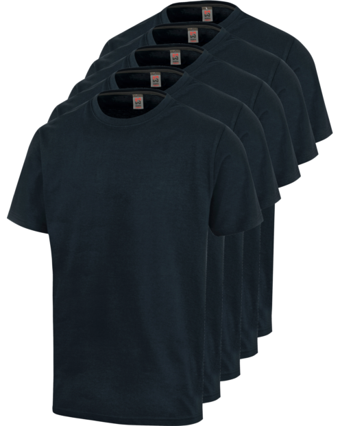 Arbeits T-Shirt 5er Pack marineblau