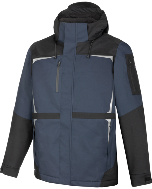 Praktische Winterjacke, winddicht, wasserdicht, atmungsaktiv, innovative Taschenlösungen, für Outdoor-Einsätze