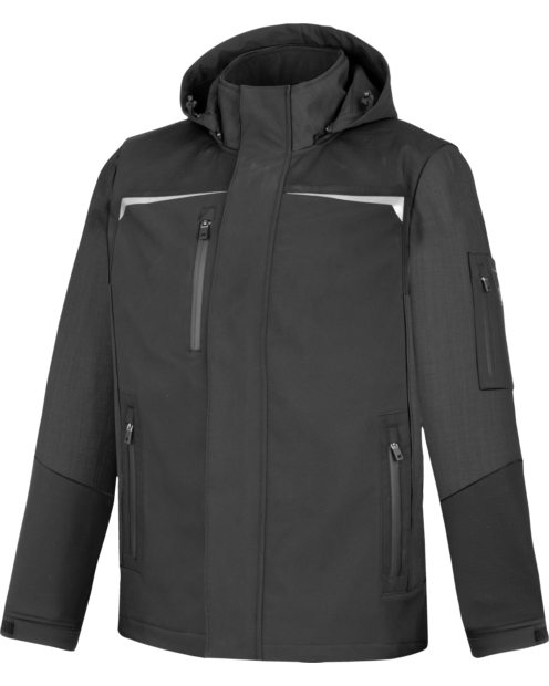 Atmungsaktive Softshelljacke, abriebfestem Gewebe, praktischen Features, für den Outdoor Bereich