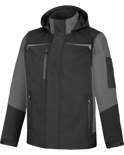 Robuste Softshelljacke, wetterfest, winddicht, Tragekomfort im Outdoor-Einsatz
