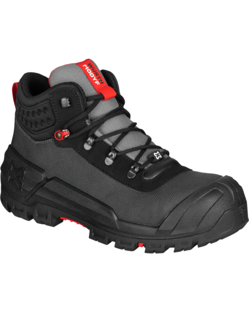 Vorderansicht grauer Sicherheitsstiefel Cronos Mid Tex, wasserabweisendem, Michelin Sohle und hohem Tragekomfort