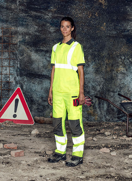 Straßenbau Outfit Neon Damen