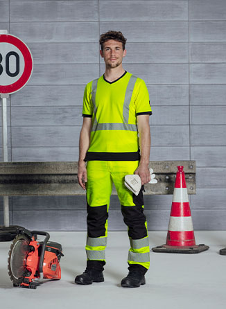 Logistik Outfit Fluo Sommer Gelb