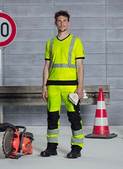 Logistik Outfit für den Sommer aus der Warnschutz Fluo Kollektion