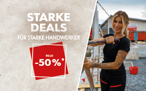 Jetzt bis zu 50% Rabatt auf ausgewählte Artikel sparen | Starke Deals für starke Handwerker Jetzt bis zu 50% Rabatt auf ausgewählte Artikel sparen | Starke Deals für starke Handwerker